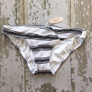 NWT Victoria’s Secret bikini bottoms black white S